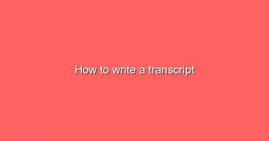 how to write a transcript 10937