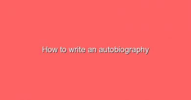 how to write an autobiography 8114