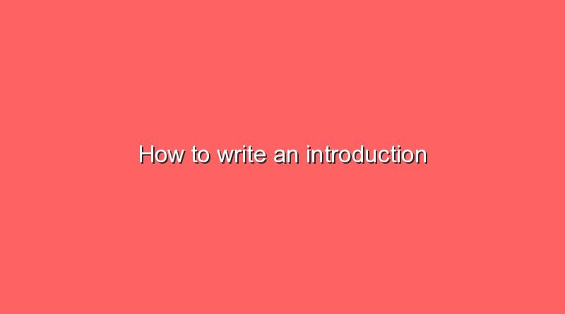 how to write an introduction 10649