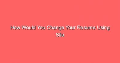 how would you change your resume using sfia 21066