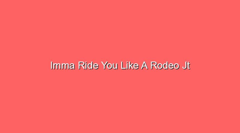 imma ride you like a rodeo jt 17211