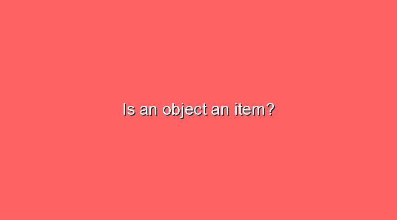 is an object an item 10807