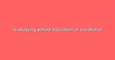 is studying school education or vocational training 6138