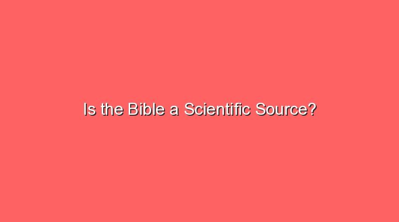 is the bible a scientific source 9041