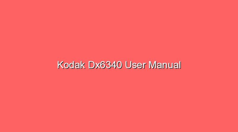 kodak dx6340 user manual 16964