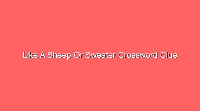 like a sheep or sweater crossword clue 20059