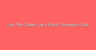 like the classic lays flavor crossword clue 17234