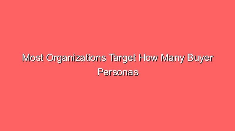 most organizations target how many buyer personas 14783
