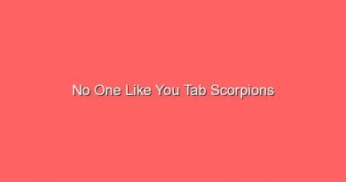 no one like you tab scorpions 20218