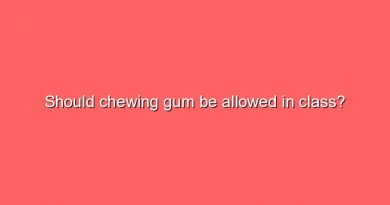 should chewing gum be allowed in class 10311