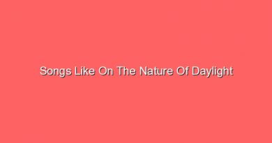 songs like on the nature of daylight 20351