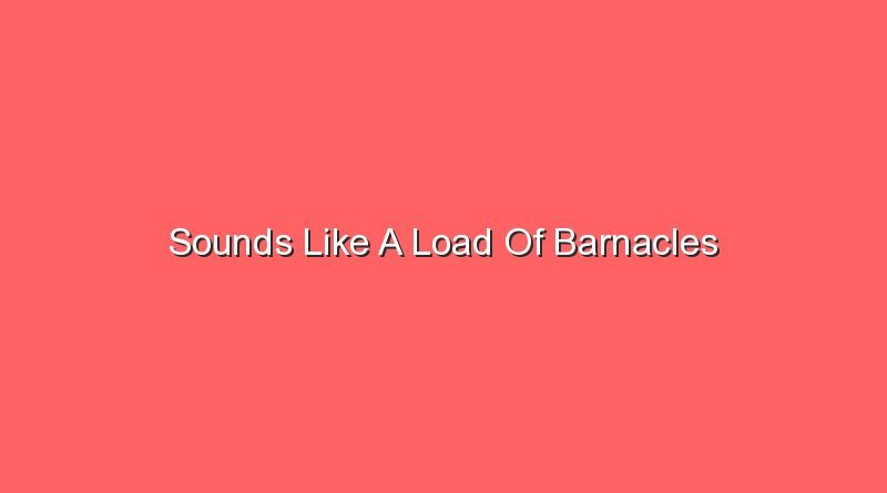 sounds like a load of barnacles 17694
