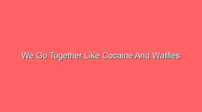 we go together like cocaine and waffles 17551