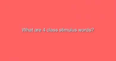 what are 4 class stimulus words 6817