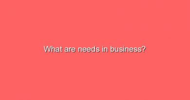 what are needs in business 8837