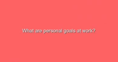 what are personal goals at work 9133