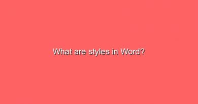 what are styles in word 10865