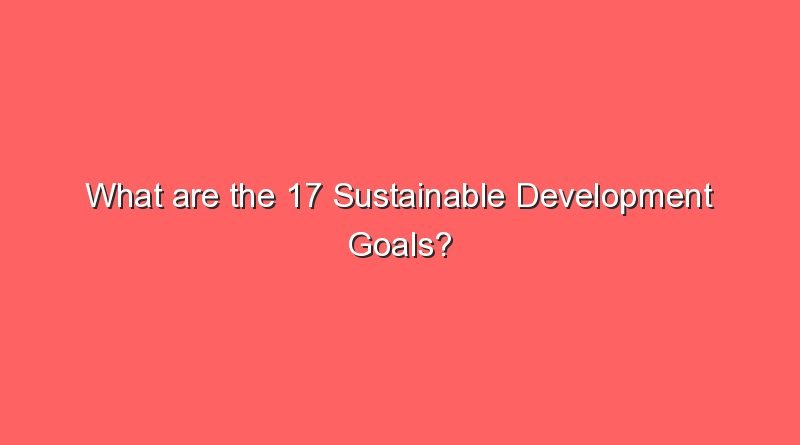 what are the 17 sustainable development goals 9641
