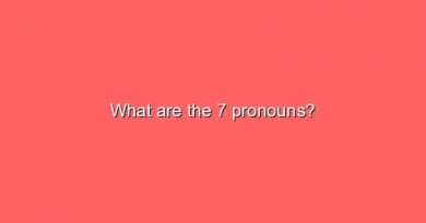 what are the 7 pronouns 8076