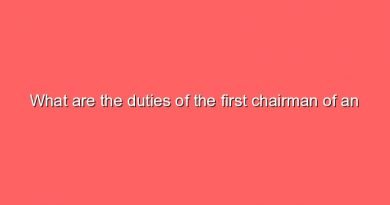 what are the duties of the first chairman of an association 9963
