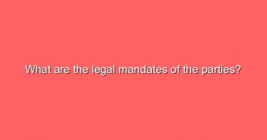 what are the legal mandates of the parties 7639