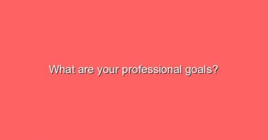 what are your professional goals 6263