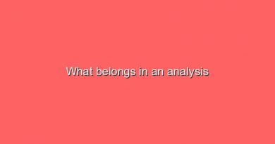 what belongs in an analysis 2 5791