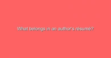 what belongs in an authors resume 11180