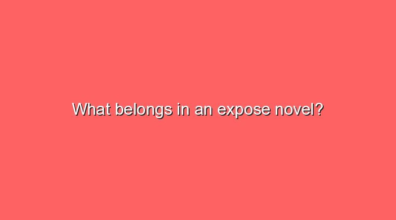 what belongs in an expose novel 5934