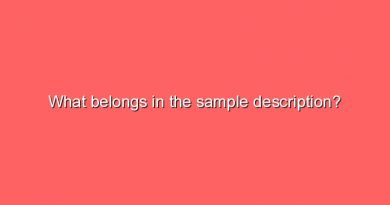 what belongs in the sample description 5795