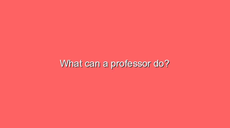 what can a professor do 5535