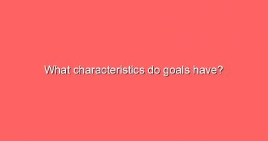 what characteristics do goals have 8189