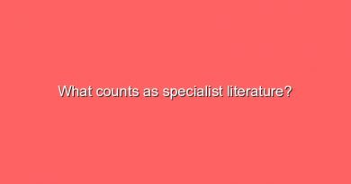 what counts as specialist literature 5177