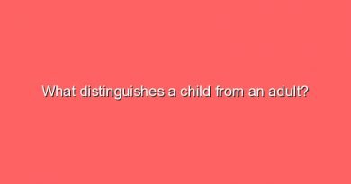 what distinguishes a child from an adult 9278
