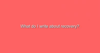 what do i write about recovery 8112