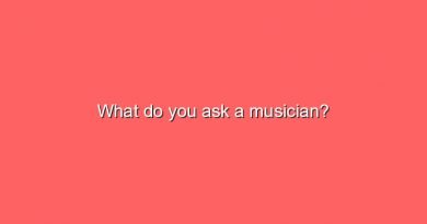 what do you ask a musician 7539