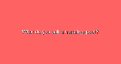 what do you call a narrative poet 11063