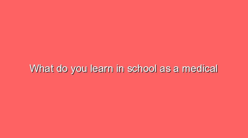 what do you learn in school as a medical assistant 10723