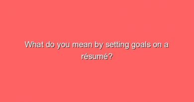 what do you mean by setting goals on a resume 6104