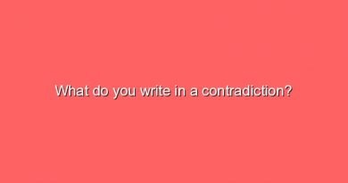 what do you write in a contradiction 7934