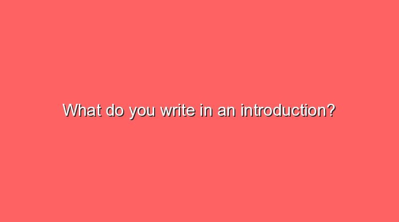 what do you write in an introduction 6706