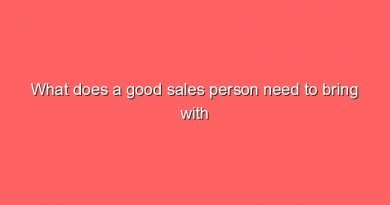 what does a good sales person need to bring with him 6477