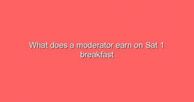what does a moderator earn on sat 1 breakfast television 10725