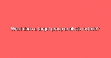 what does a target group analysis include 9039