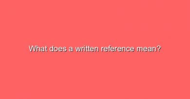what does a written reference mean 8782