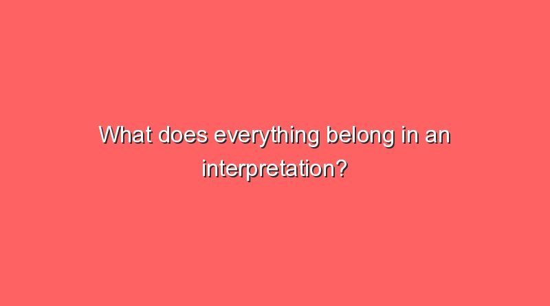 what does everything belong in an interpretation 6909