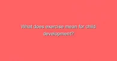 what does exercise mean for child development 9015