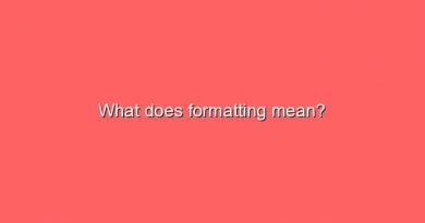 what does formatting mean 7361