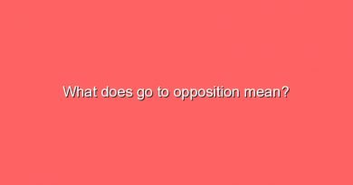 what does go to opposition mean 5989