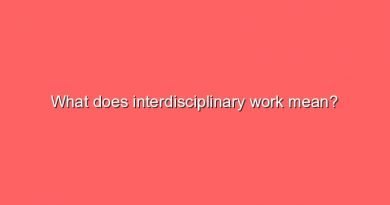 what does interdisciplinary work mean 5919